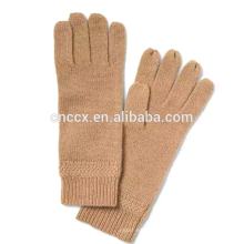 PK17ST031 proveedor de China guantes de cachemira italiana Chevron-Rib